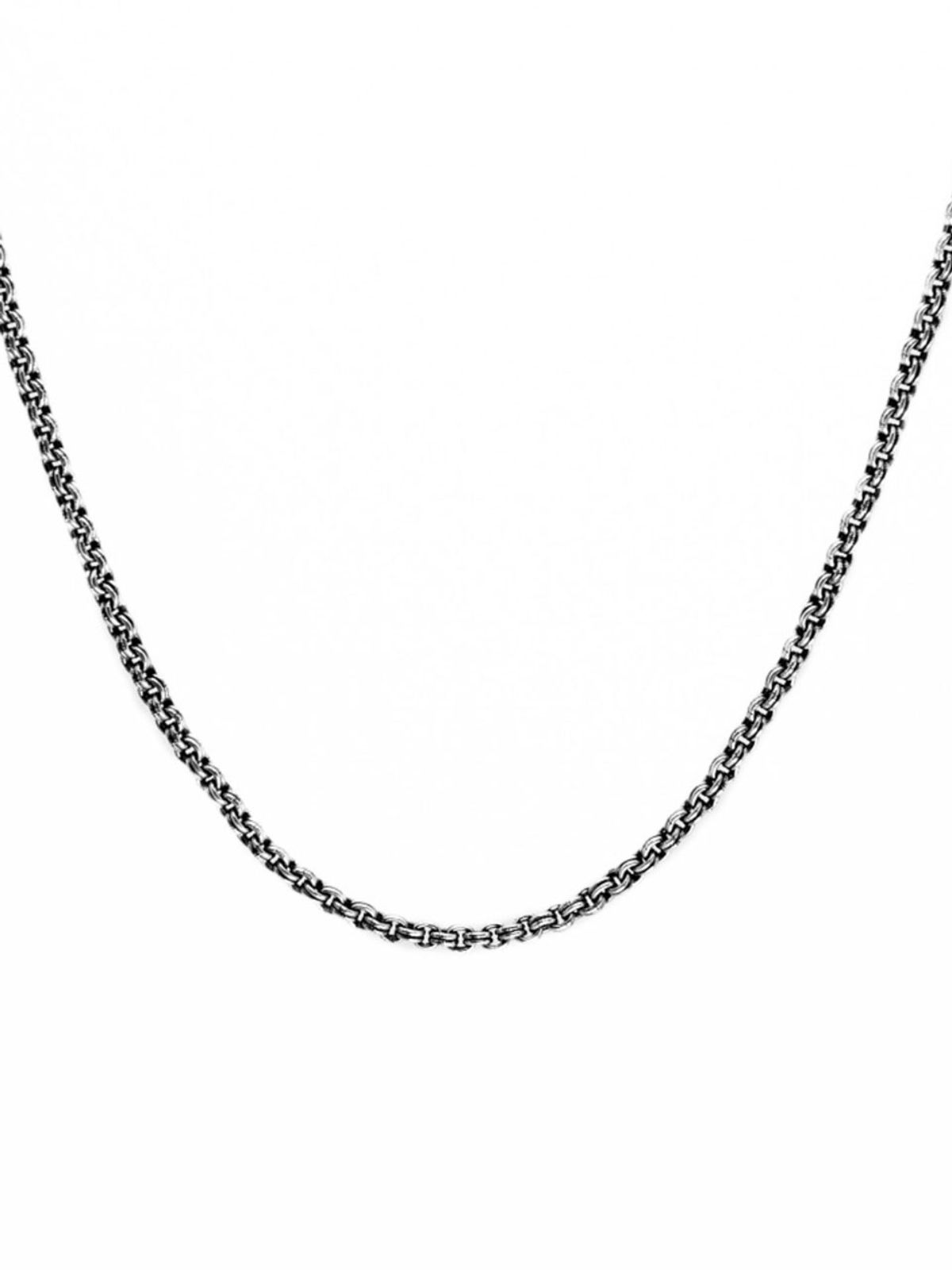 하랑(HARANG) HR 361N_Silver Double Ring Chain Necklace