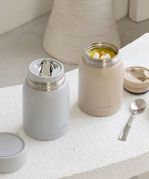 라운드 핸들 푸드자 710ml+접이식 숟가락 세트