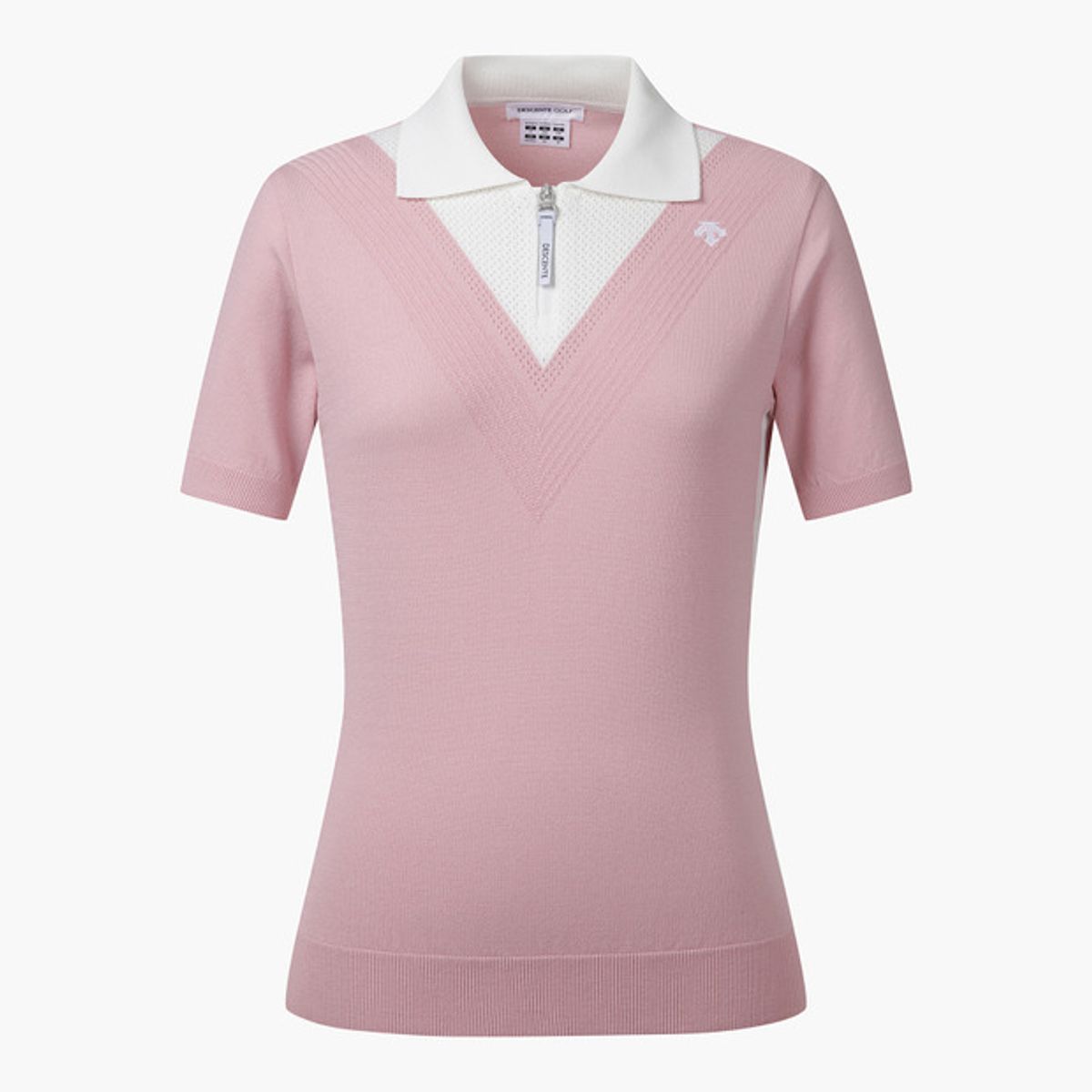 데상트 골프(DESCENTE GOLF) 여성 니트 카라 반팔 스웨터 (DP32WFKP72)