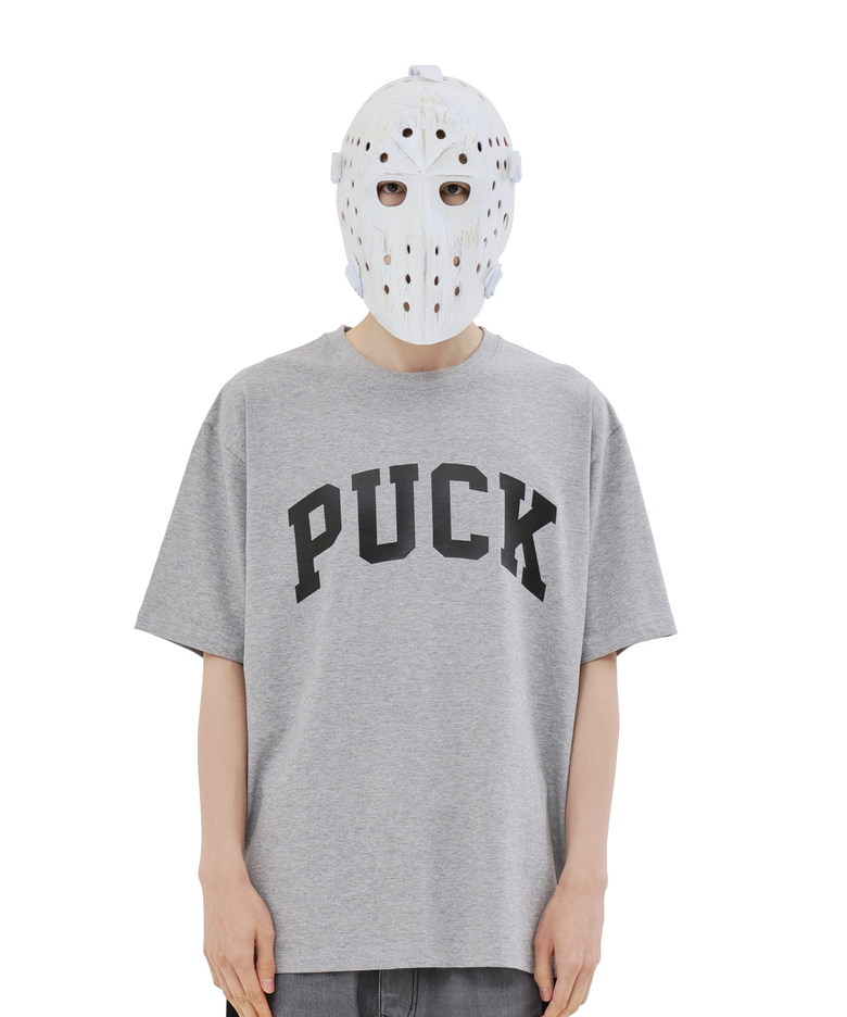 PUCK 로고 티셔츠 그레이/블랙