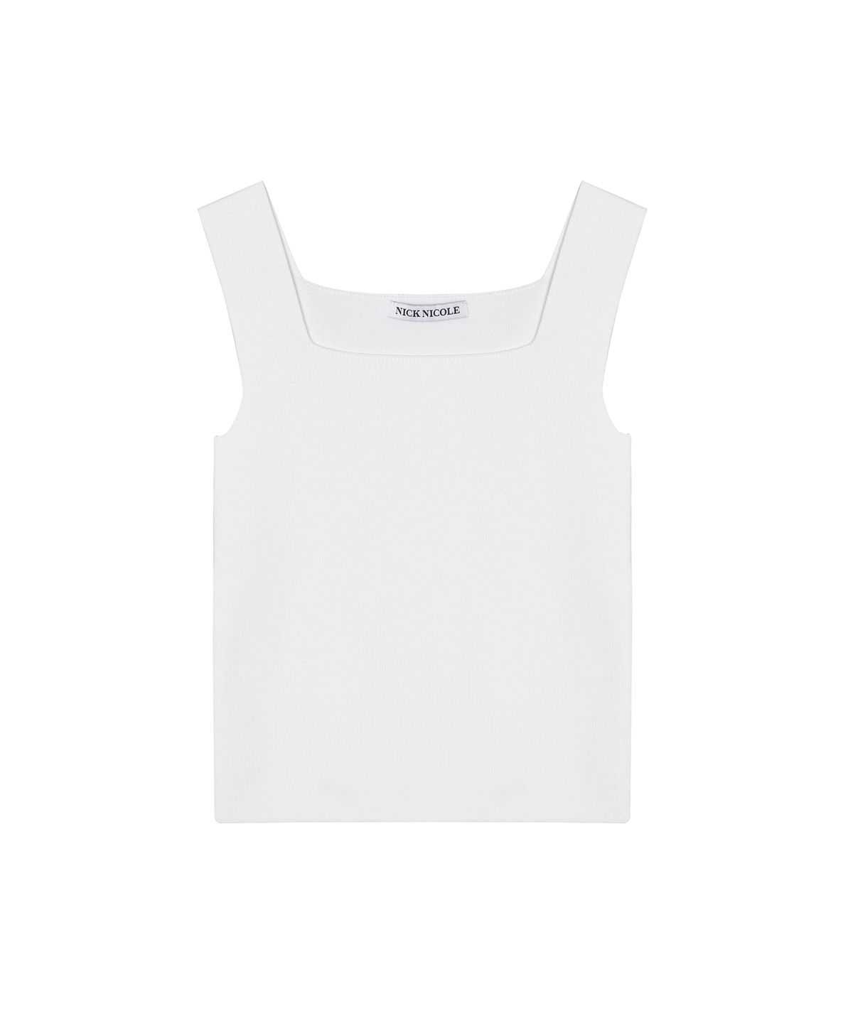 닉앤니콜(NICK&NICOLE) CROP SQUARE NECK KNIT SLEEVELESS_IVORY