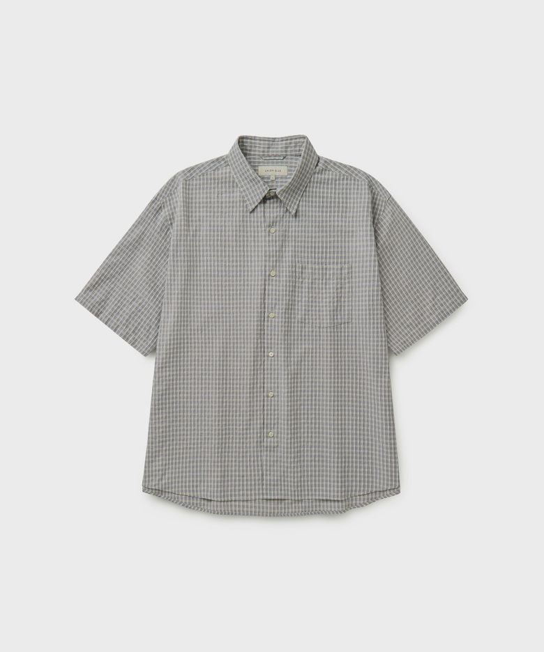 SMALL CHECK SUNDAY SHIRT [BLUE GRAY]