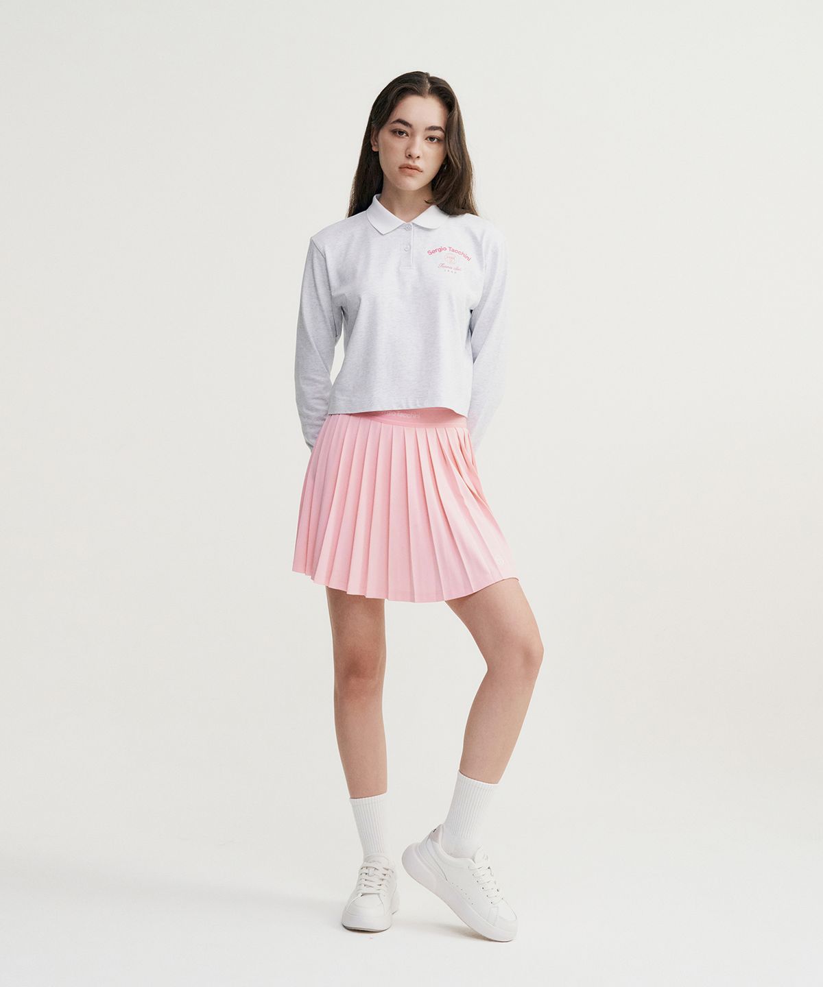 세르지오 타키니(SERGIO TACCHINI) W 데일리 저지 긴팔 폴로 (L.Melange Grey)