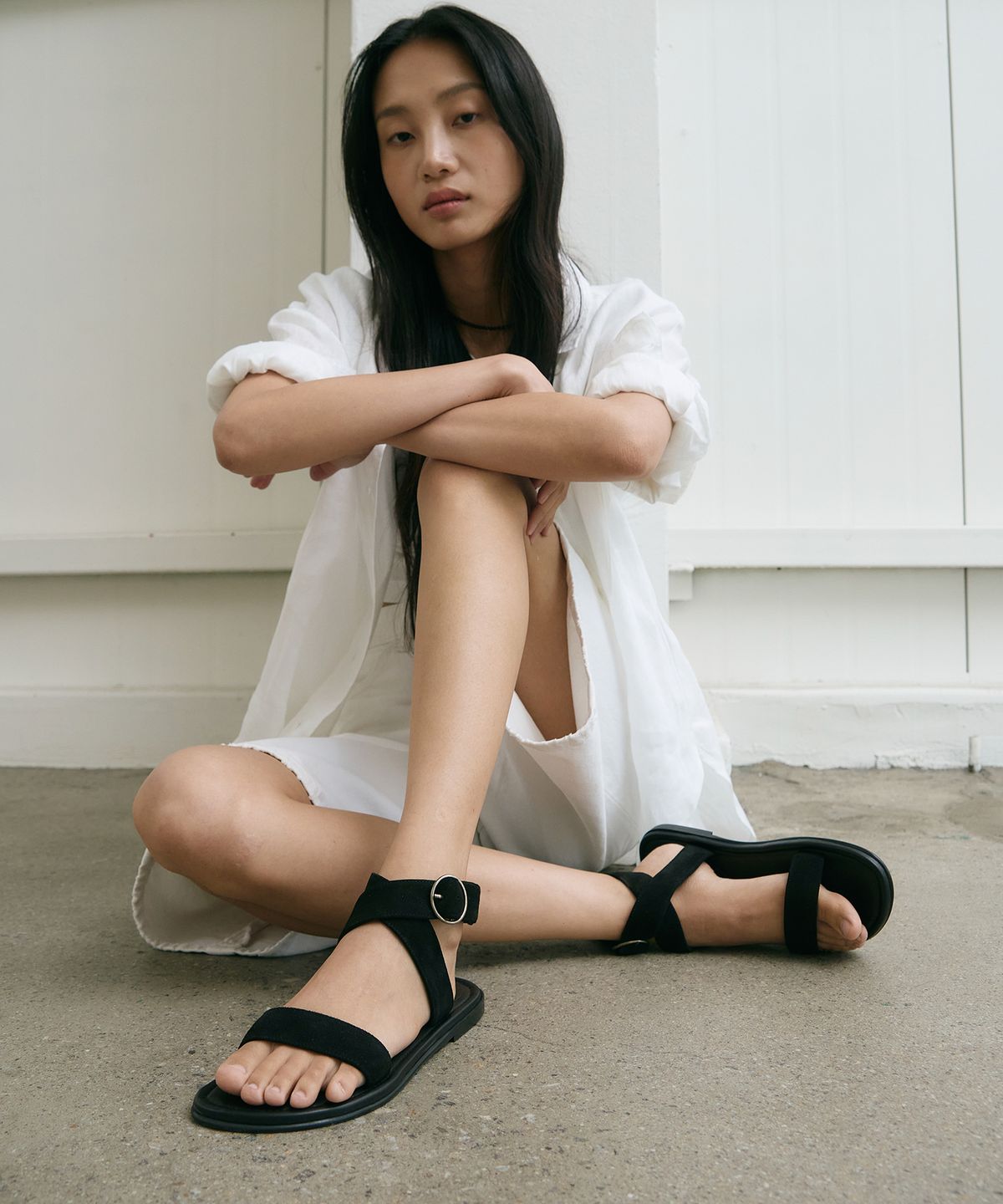 트윗비피(TWVP) 홀터 플랫 샌들 블랙 Haltr Flat Sandals 24S85BK