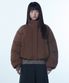 우먼즈 데일리 푸퍼 숏 패딩 재킷 [브라운]