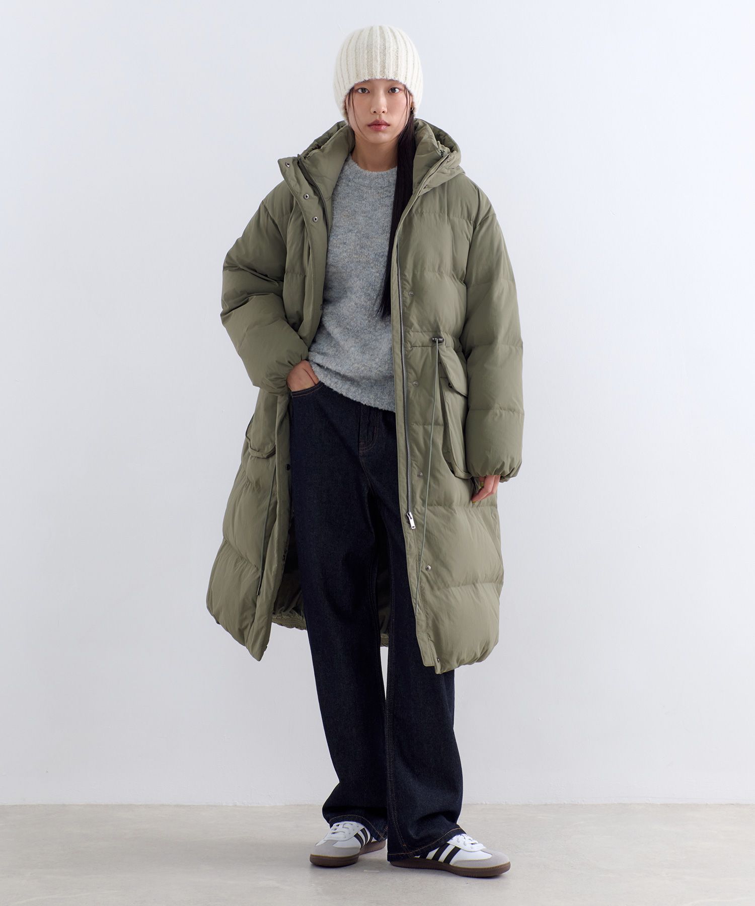 オリーブグリーン ダウンジャケット　MUSINSA standarderror MUSINSA公式 | MUSINSA STANDARD WOMAN ウィメンズオーバーサイズ