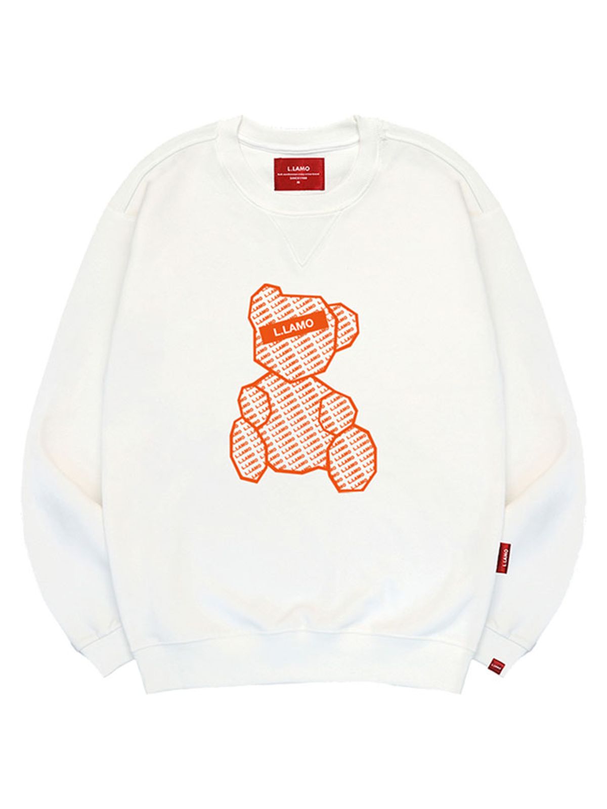 엘라모(LLAMO) 로고베어 맨투맨 남녀공용 빅사이즈 S~4XL