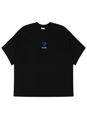 MVR 하트 로고 오버핏 반팔 티셔츠 [블랙]