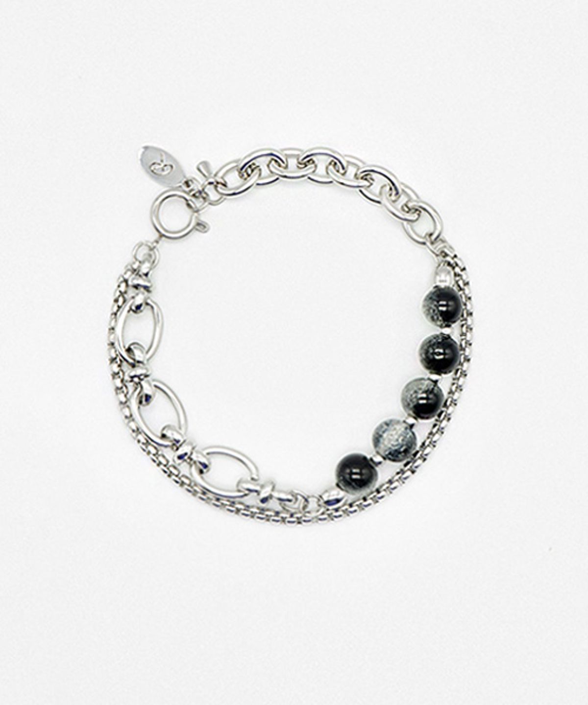 랜덤오프(RANDOMOFF) Black Marble Chain Bracelet