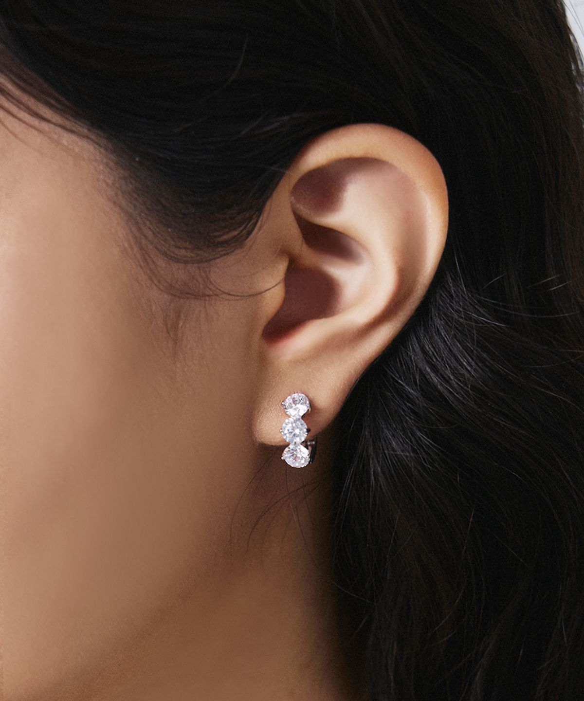 티오유(TOU) WAV105 Bling Crystal Earrings