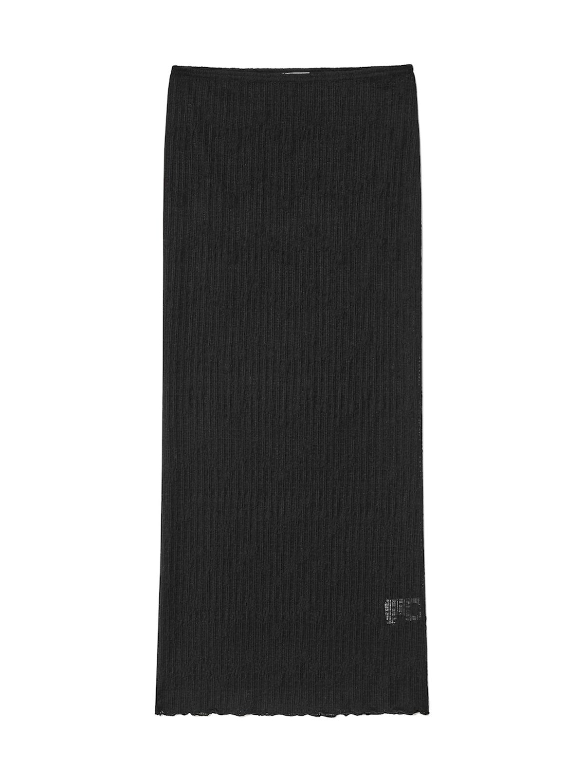 글로니(GLOWNY) ISLAND SHEER LONG SKIRT (BLACK)