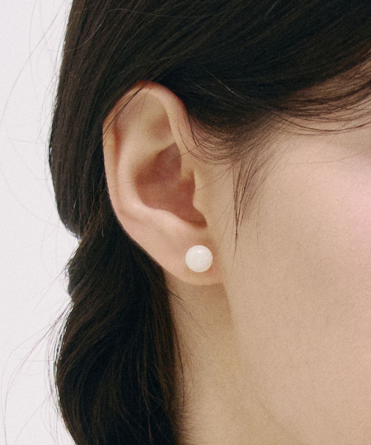 하스(HAS) [Silver925] HSU024 Aqua formica round ball earrings