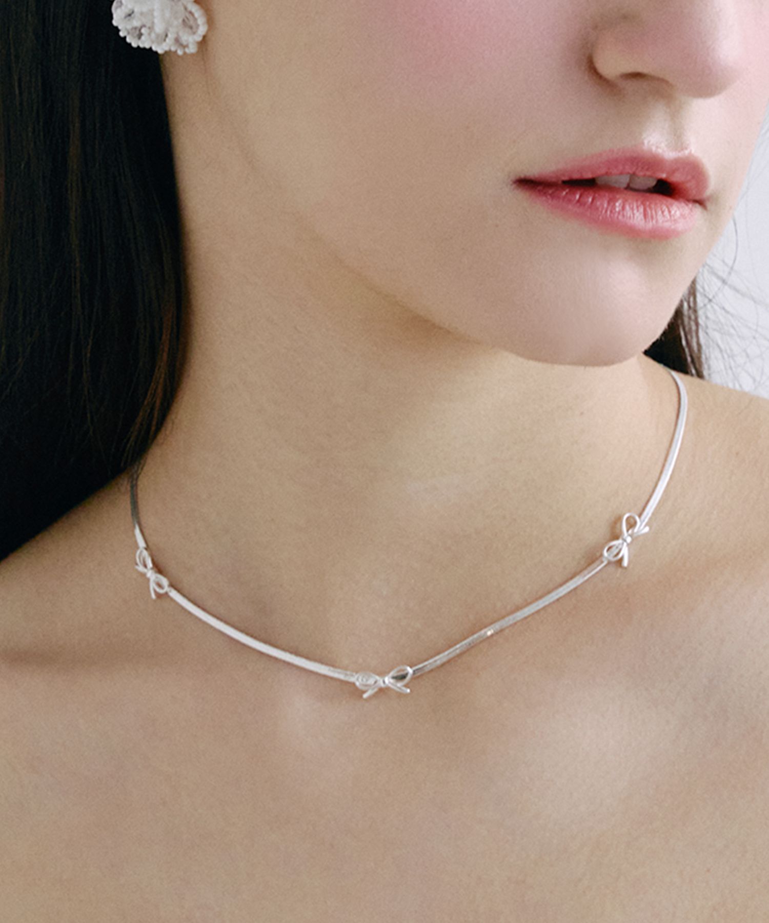 ★HAS★ HSU018 Ribbon snake chian necklace MUSINSA | HAS HSU018 Ribbon snake chian necklace