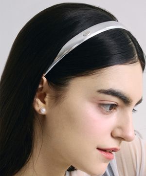 HSU001 Silver slim hairband