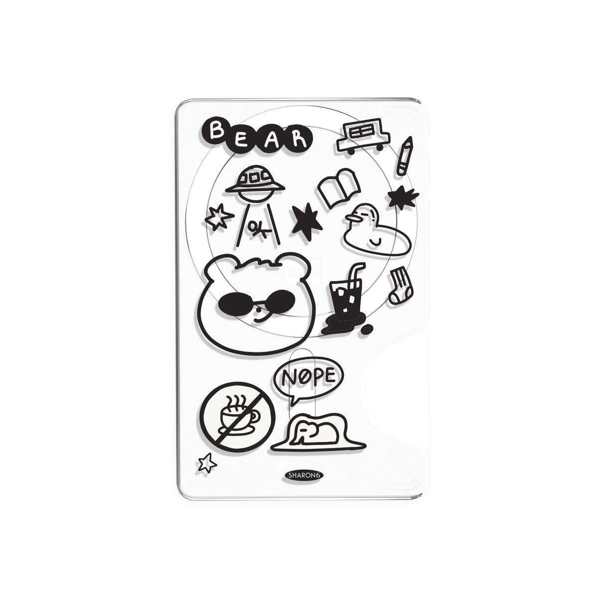 샤론6(SHARON6) 맥세이프 카드지갑 마그네틱 카드팩 블랙베어
