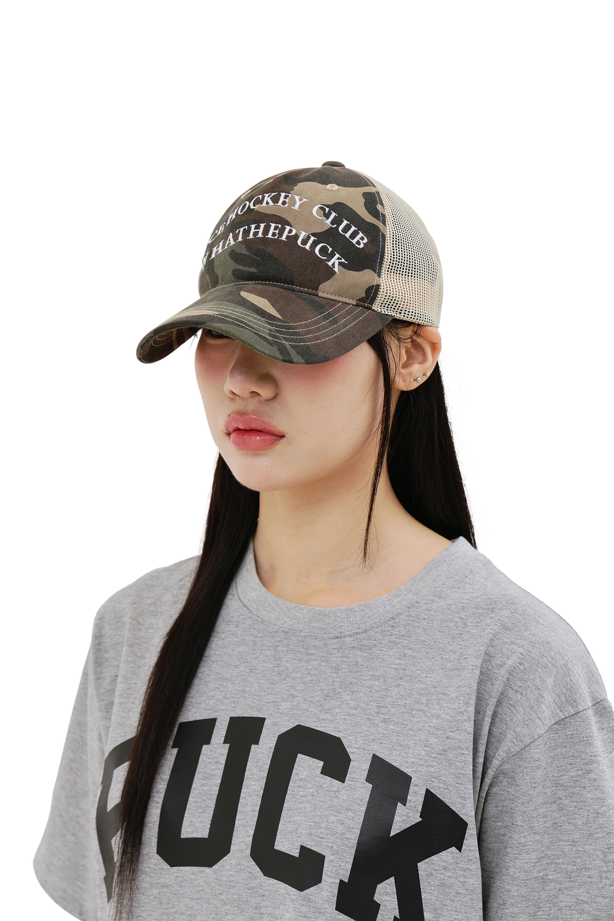 왓더퍽(WHATHEPUCK) WTP 하키 클럽 카모 딮 메쉬볼캡