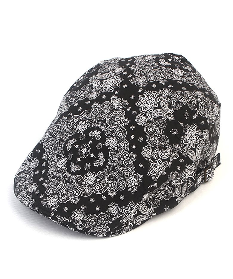 Paisley Black Side Belt Huntingcap 헌팅캡