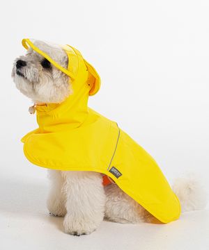 강아지 판초 레인코트 옐로우