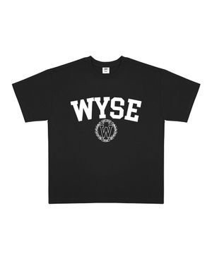 컬리지 엠블렘 티셔츠 (블랙)