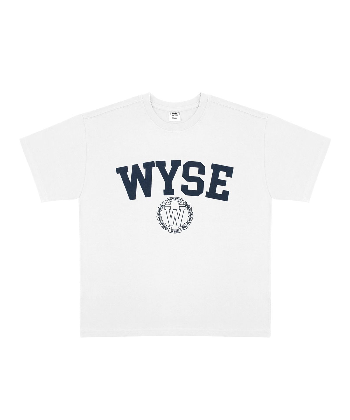 와이즈(WYSE) 컬리지 엠블렘 티셔츠 (화이트)