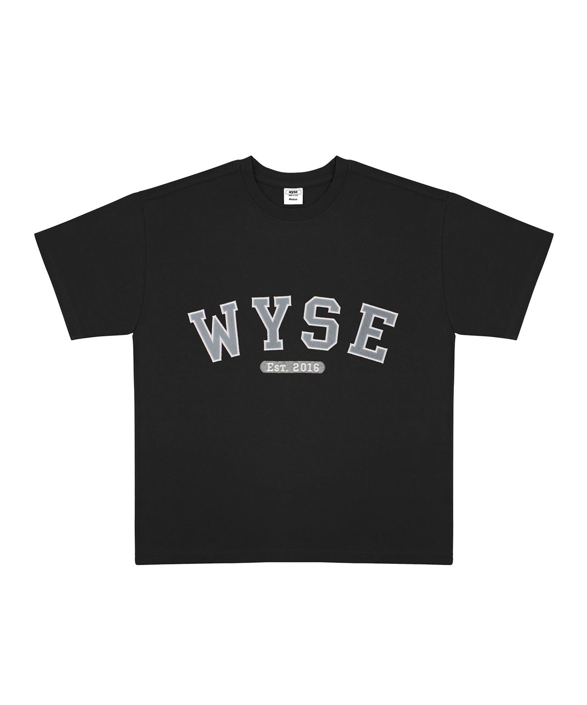 와이즈(WYSE) 베이직 컬리지로고 티셔츠 (블랙)
