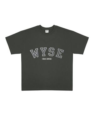 베이직 컬리지로고 티셔츠 (챠콜)