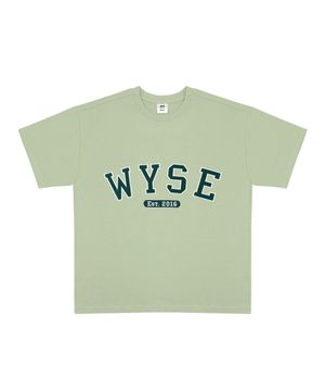 베이직 컬리지로고 티셔츠 (라이트 그린)