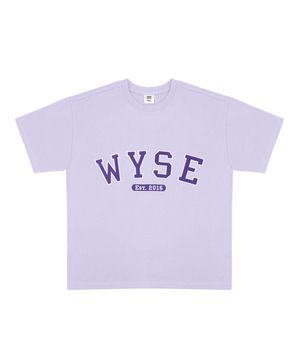베이직 컬리지로고 티셔츠 (라이트 퍼플)