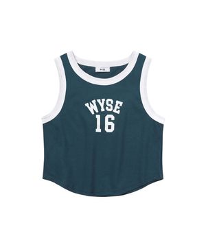 식스틴 콤비 크롭 나시티 (네이비)