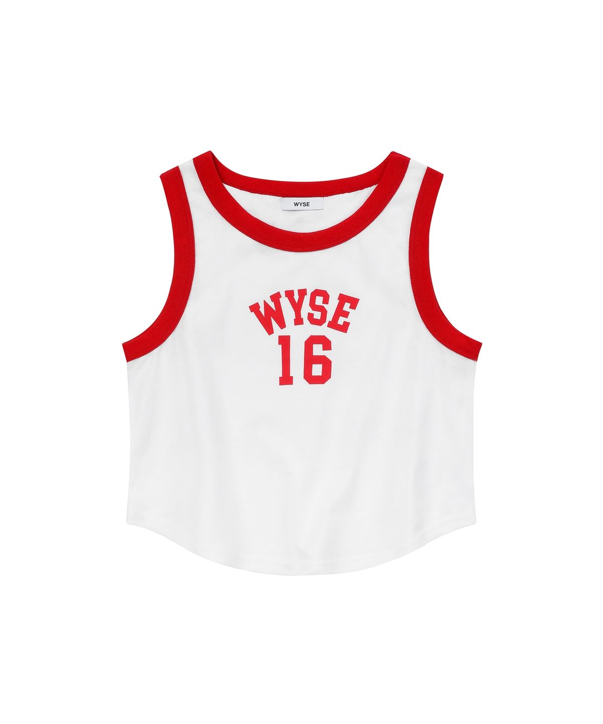 와이즈(WYSE) 식스틴 콤비 크롭 나시티 (화이트)
