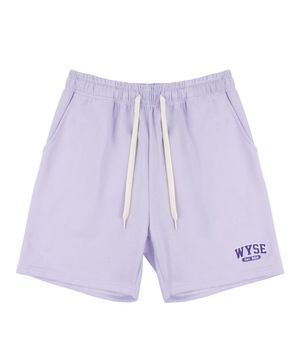 베이직 컬리지로고 하프팬츠 (라이트 퍼플)