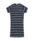 라운드 스트라이프 반팔 원피스 (네이비)