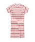라운드 스트라이프 반팔 원피스 (레드)