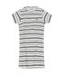 라운드 스트라이프 반팔 원피스 (화이트)