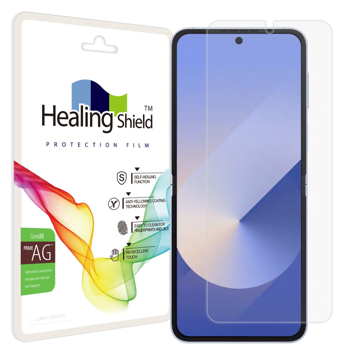 힐링쉴드(HEALINGSHIELD) 갤럭시 Z플립6 프라임 저반사 내부액정보호필름 1매