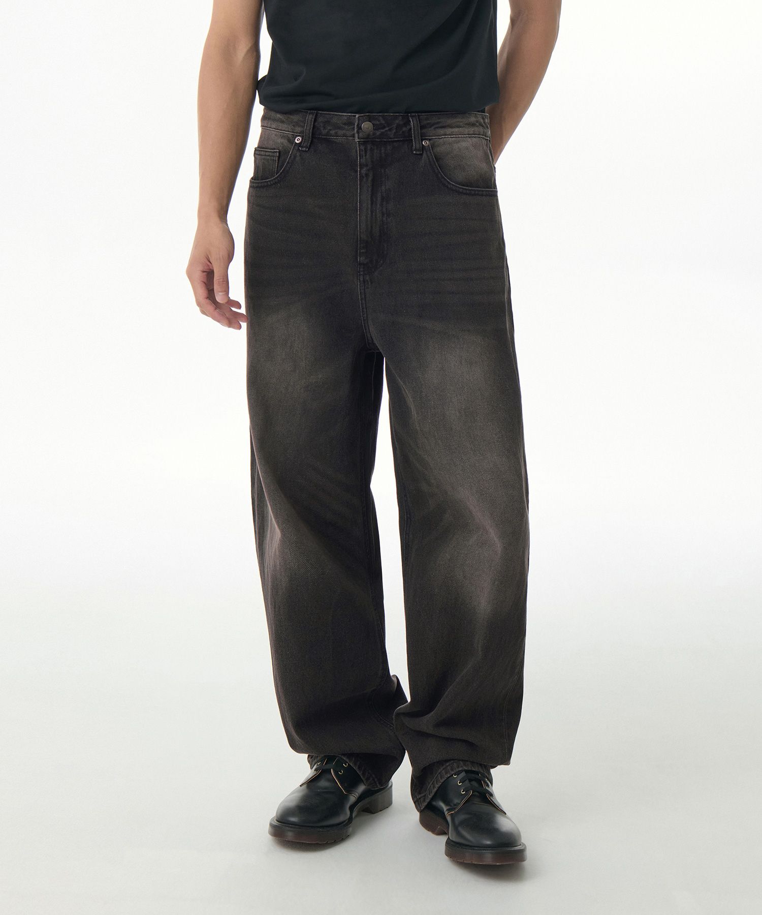 MUSINSA | MUSINSA STANDARD Loose Exhaust Denim Pants [Rusty