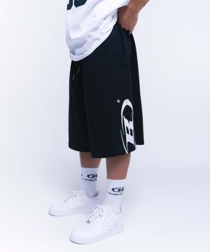 SIDE B LOGO HALF PANTS [BLACK]