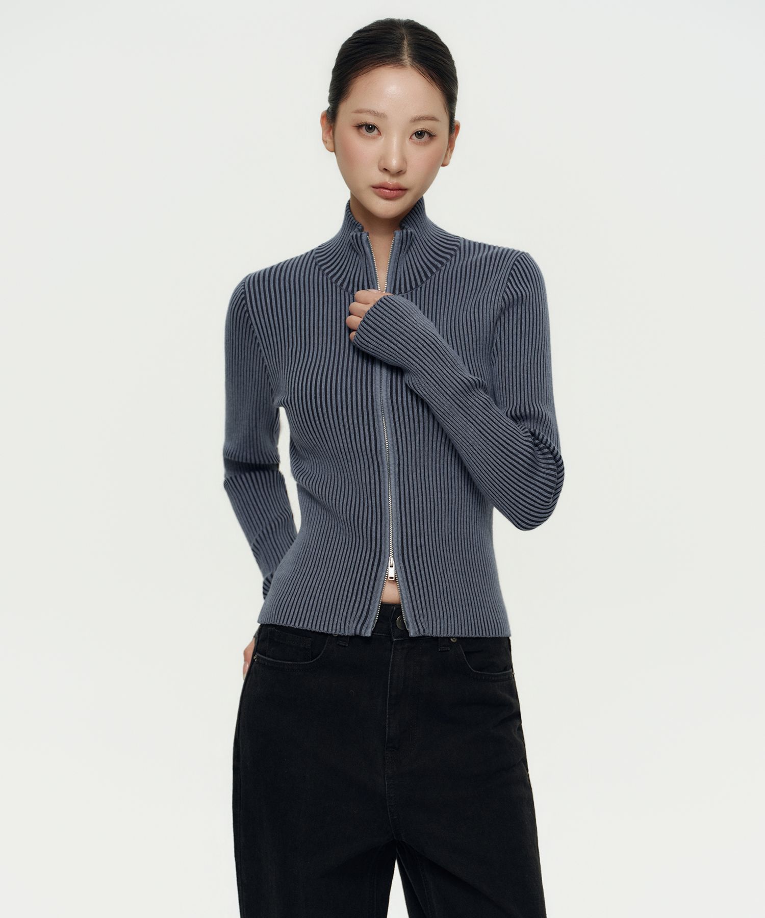 トップス syunM MUSINSA公式 | MUSINSA STANDARD WOMAN ウィメンズツートンリブスリム