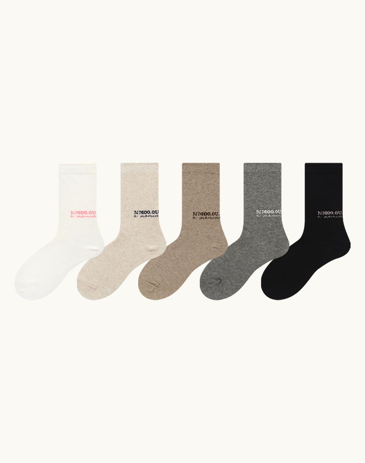 앤무오유(NMOU) [3 pack] NMOU MUJI SOCKS_5color