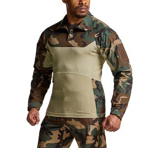 쿨링 경량 립스탑 밀리터리 카모컴뱃셔츠