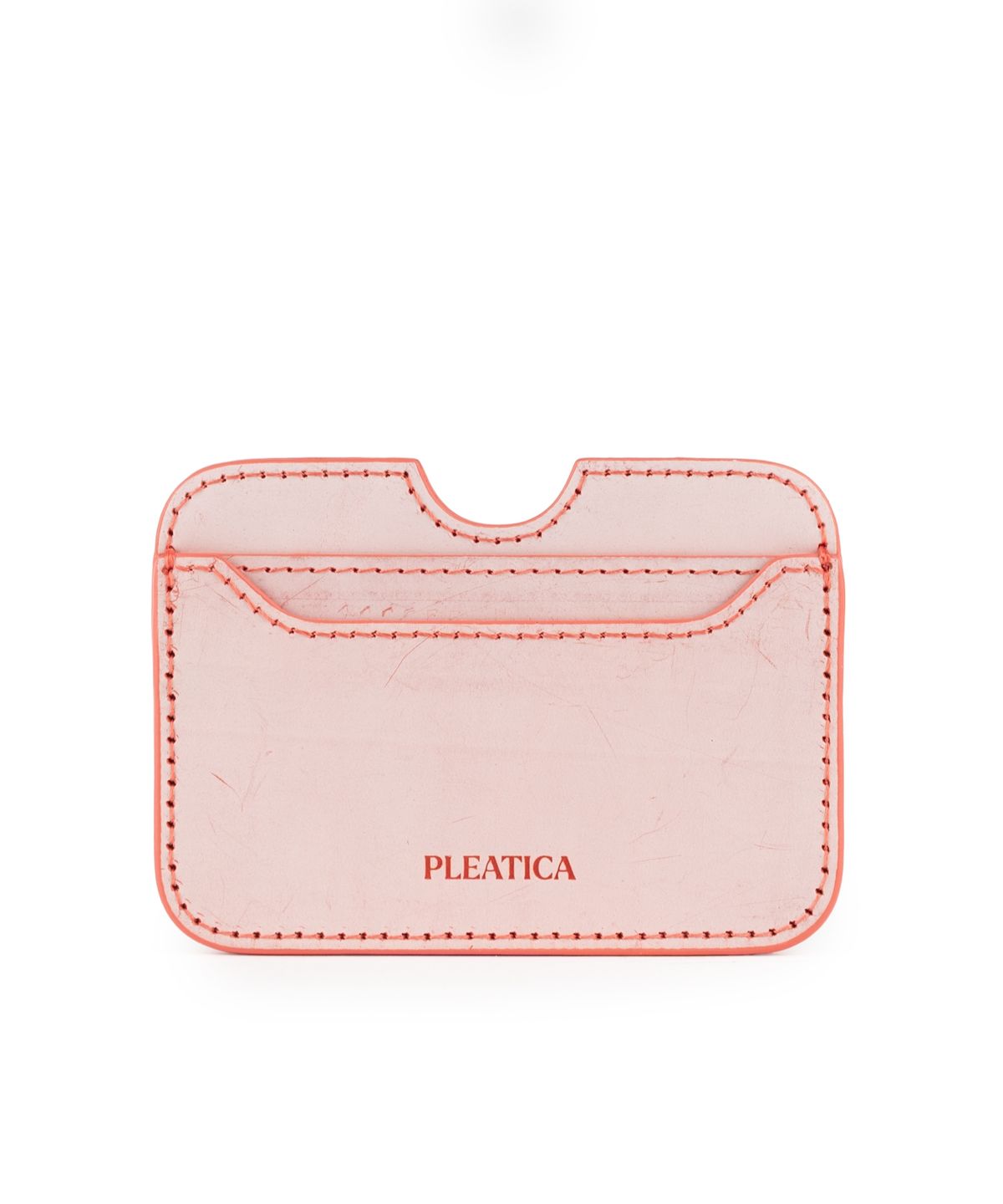 플리티카(PLEATICA) 애코닉 월렛 화이트 레드/ 이태리 베지터블가죽