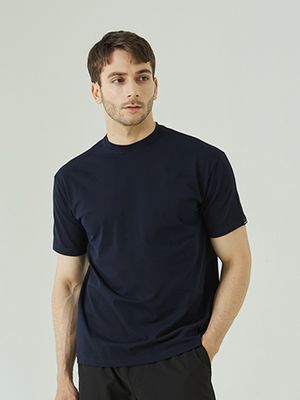 스판 머슬핏 반팔티[네이비]