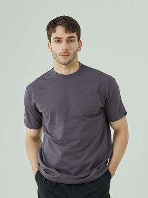 스판 머슬핏 반팔티[차콜]