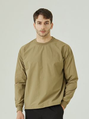 우븐 바람막이 맨투맨[카키]