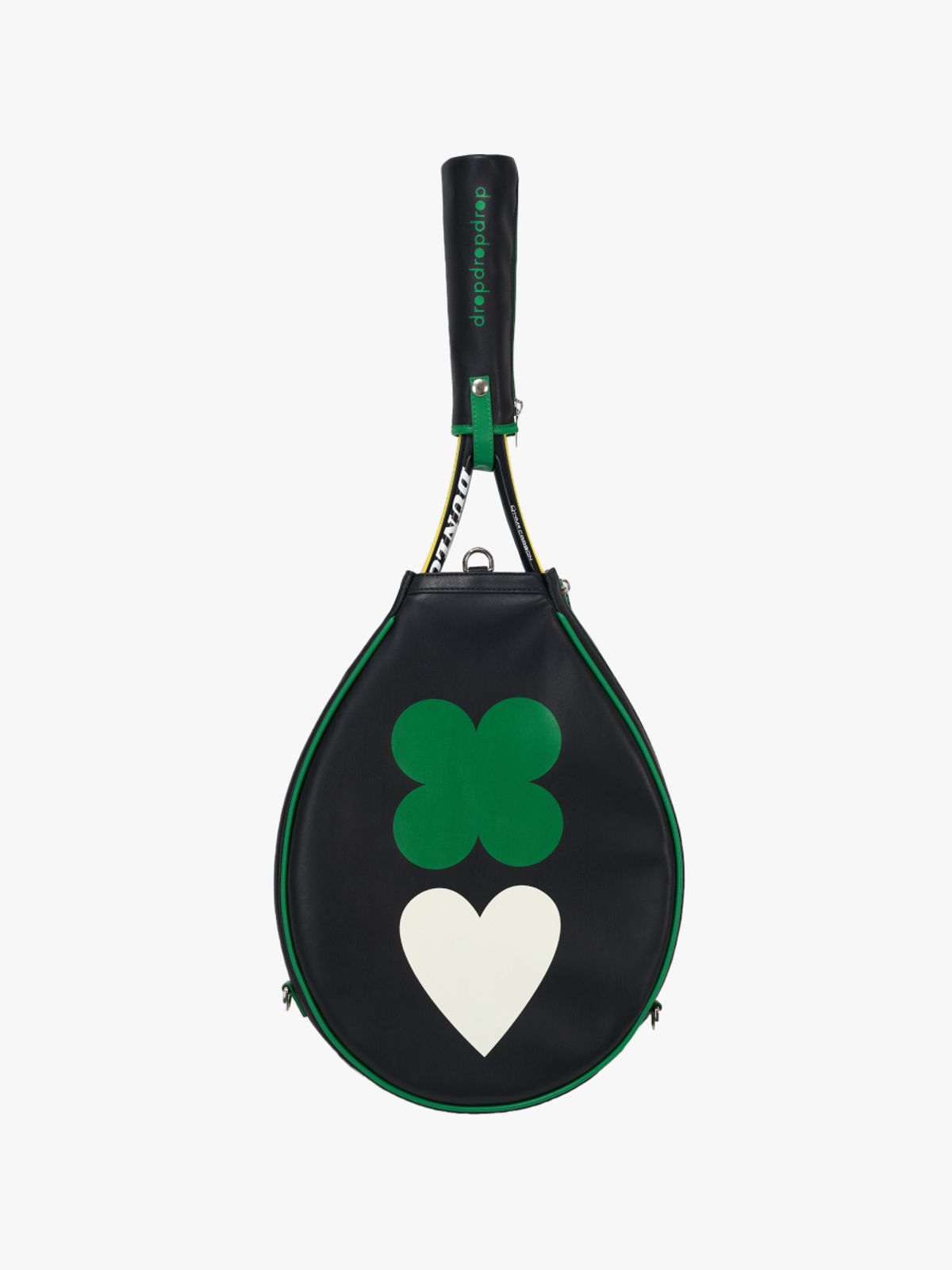 드롭드롭드롭 스포츠(DROPDROPDROP SPORTS) DRP 패턴 라켓백 LUCKY HEARTY BLACKBERRY