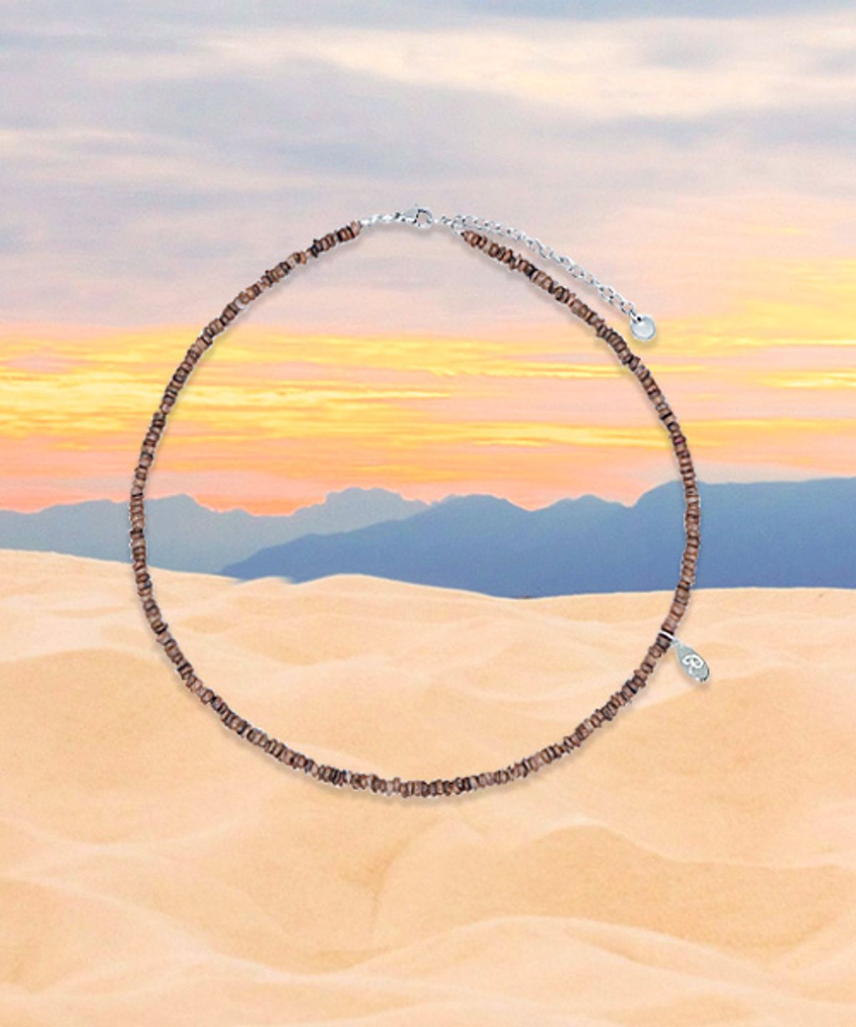 랜덤오프(RANDOMOFF) Cereal Wood Necklace [brown wood]