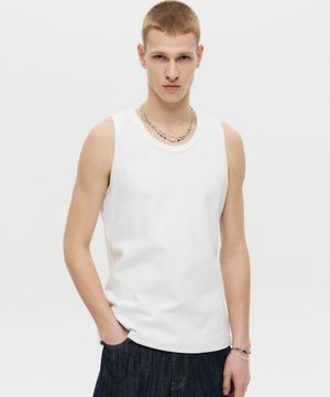 베이직 슬리브리스 화이트