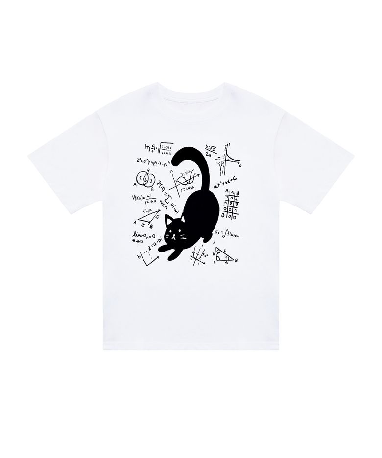 Calculating Cat tee