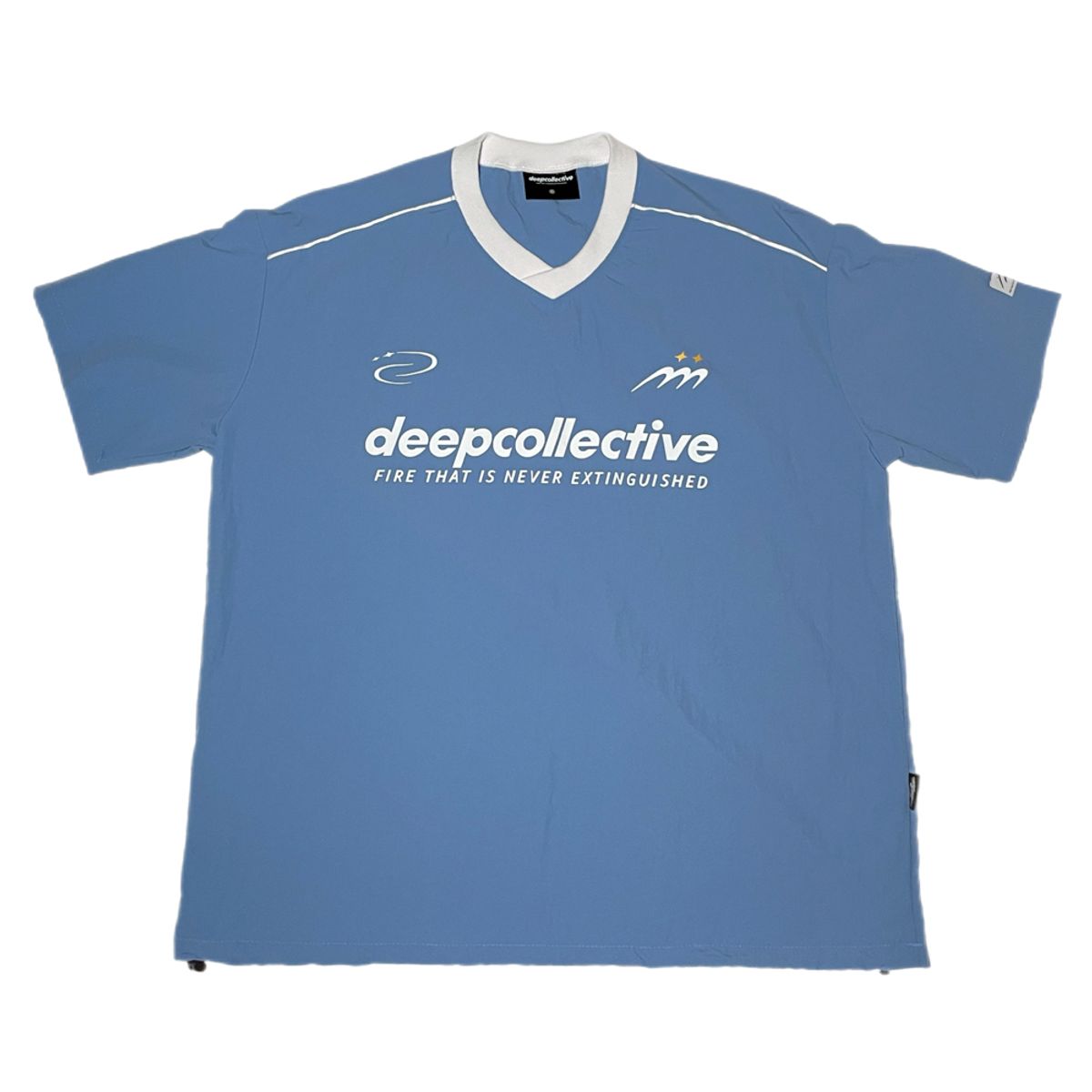 딥컬렉티브(DEEP COLLECTIVE) 나일론 스트링 반팔 티셔츠_파스텔블루