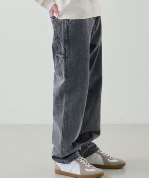 데님 카펜터 흑청 팬츠